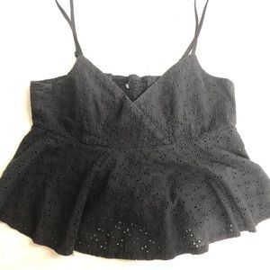 Brandy Melville Crop Top Black Flare